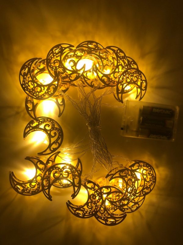 Moon shape, beautiful pattern Ramadan lights