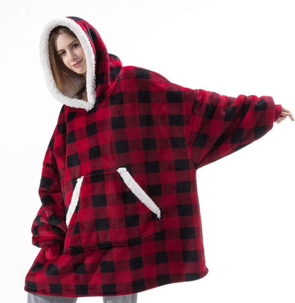 2021 fall/winter wearable lamb velvet lazy blanket, home casual plush sweater, wearable blanket - Image 10