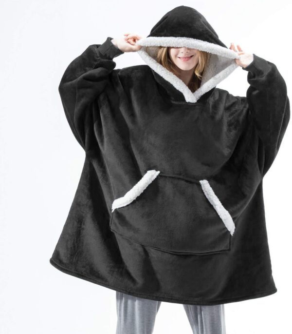 2021 fall/winter wearable lamb velvet lazy blanket, home casual plush sweater, wearable blanket - Image 3
