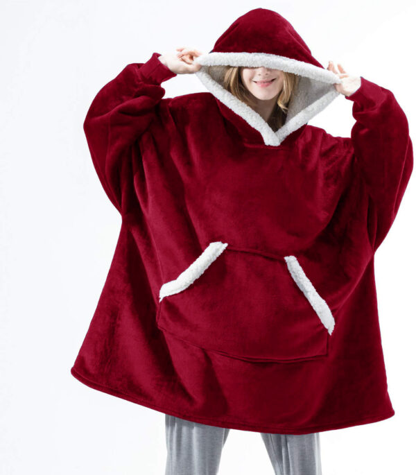 2021 fall/winter wearable lamb velvet lazy blanket, home casual plush sweater, wearable blanket - Image 9