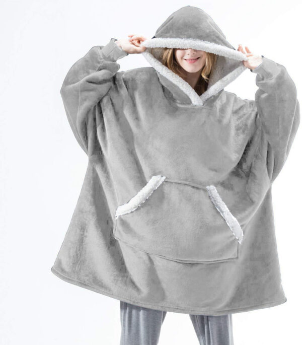 2021 fall/winter wearable lamb velvet lazy blanket, home casual plush sweater, wearable blanket - Image 7